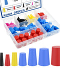 Top Grade 200 Pc Silicone Rubber Tapered Plug Kit With 8 Sizes Ranging From 1/16 Inch To 5/8 Inch Ideal Versatile Stopper Set For Any Project Or Diy Fixin Around The House And Garage Today.. silicone rubber tapered plugs in assorted sizes, 200-piece organizer box
