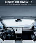 Tesla Model Y sunshade for glass roof; magnetic foldable to block UV and keep cabin cool