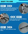 Instruction steps for 15 Piece Universal Pulley Holder Tool Kit Pro Grade With Variable Pin Spanner Wrench Set