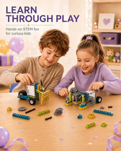 Hands On 50 In 1 STEM Science Kit For Kids Ages 8 12 Motorized Building Toy For Boys And Girls Educational Engineering Set Birthday Gift, kids building motorized STEM models
