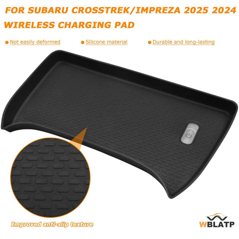 Subaru Crosstrek Wireless Charging Protective Pad For 2024 2025 2026 Center Console Anti Slip Mat Silicone Material