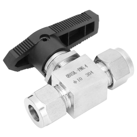 DANAIXZ 304 stainless steel needle valve, 2-way high-pressure flow control with black lever handle