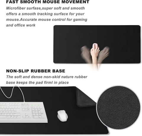 XXL Gaming Mouse Pad With Non Slip Rubber Base And Stitched Edges Beefy 31.5 By 15.7 Inches Extended Keyboard And Mouse Mat