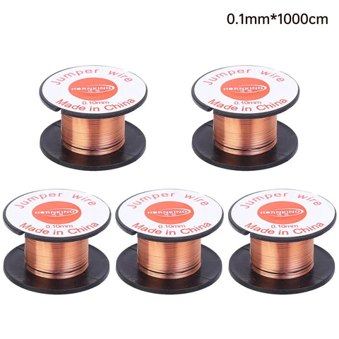 0.1mm 5Pcs Ultra Thin Soldering Wire Set Copper Jumper Wires For PCB Repair Mobile Phone And Computer Electronics