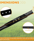 Lawn Mower Blade Set For 60 Inch Finish Cut Mowers Replacement 9037 Blades With Twenty Point Five Inch Length dimensions