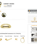 Unlacquered Brass Cabinet Knobs Five Pack Round Ball Knobs For Dresser Drawers One Point One Inch Diameter Sphere Cabinet Pulls