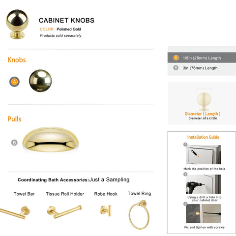 Unlacquered Brass Cabinet Knobs Five Pack Round Ball Knobs For Dresser Drawers One Point One Inch Diameter Sphere Cabinet Pulls