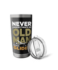 Glider Pilot Dad Insulated Stainless Steel Tumbler For Sailplane Club Crew And Soaring Fans Keeps Coffee Hot Or Cold During Tow Flights
