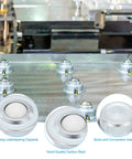 5Pcs 0 63 Inch Roller Ball Transfer Bearing Units Smooth Glide Nylon Casters For Conveyor Systems Heavy Duty Furniture Wheels Carbon Steel Construction visible with metal base and ball bearing design.
