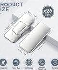 26 Pack No Drill Magnetic Cabinet Catches Ultra Thin Strong Magnetic Latch with adhesive, dimensions displayed in inches
