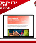 Laptop displaying a step-by-step tutorial on using Grip Trainer For Golf Pro Designed Training Aid For Correct Hand Position And Consistent Practice