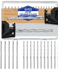 18 Piece Drywall And Cutting Drill Bit Set For Wood Plastic And Drywall One Eighth Inch Bits Multipurpose M2 High Speed Steel