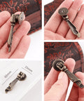 Antique Bronze Metal Drawer Cabinet Pulls 2 Pack With Screws, Single Hole Drop Handles 0.75 X 2.36 Inches, Rust Resistant Iron Furniture Knobs For Cabinets And Drawers, Vintage Style Hardware.