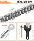 Mini Bike 420 Chain Kit Silver Drive Chain With 42 Link Front Chain And 90 Link Rear Chain product size details