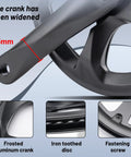 Close-up of 52T Crankset With 152mm Aluminum Arm For 6 To 8 Speed Bikes Including City, Fat, E Bikes And Folding Bikes