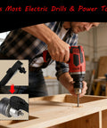 Universal Magnetic Ratcheting Drill Chuck Key Three In One Electric Drill And Drill Press Spanner with a man using a drill.