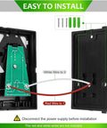 Wall Mount Garage Door Control Panel Switch For Plug And Play Opener Setup installation guide showing wiring and mounting hardware