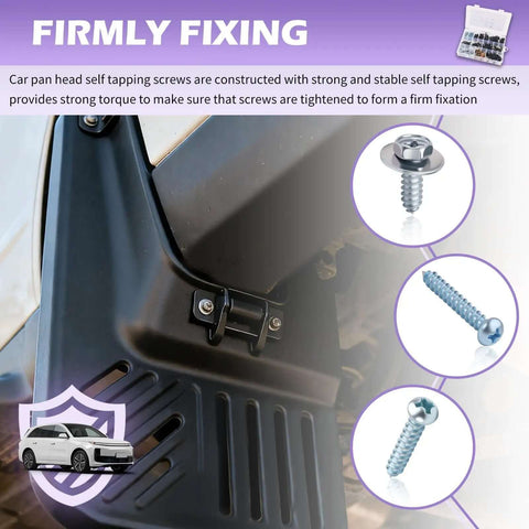 160 Piece Metal Car Screw Kit With 14 Size Options Pan Head Self Tapping Screws DIY Friendly Retainer Clips For Car Bumper Mudguard