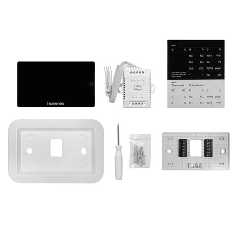 WiFi Smart Thermostat With One Remote Sensor For Auto Temperature Adjust, Touch Display, C Wire Required, Works With Alexa
