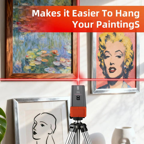 Portable Magnetic Laser Level With 15 Ft Cross Line Dual Mode Torpedo Level for hanging paintings in home renovation