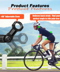 Adjustable 31.8mm Bike Stem Riser With 120 Degree Tilt And 150mm Height Extension for comfort on road bike