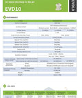 DC High Voltage EV Relay EVD10 performance specifications for Hella Dependable 1000VDC 10A DC Contactor With Aux Contact Epoxy Sealed.