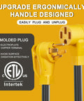 25 Foot EV Charger Adapter Cord 30 Amp Dryer Plug To 50 Amp RV Outlet NEMA 14-30P To 14-50R with molded plug design