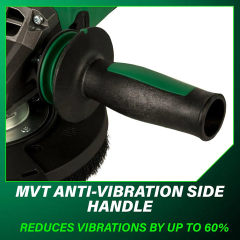 Heavy Duty Concrete Renovation Grinder Kit With 14.5 Amp High Torque Motor showing anti-vibration side handle detail