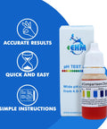 Dead Nuts Accurate Alkaline Water pH Test Kit For Drinking Liquids in packaging with comparison chart and instructions.