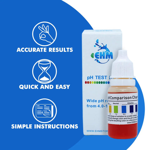 Dead Nuts Accurate Alkaline Water pH Test Kit For Drinking Liquids in packaging with comparison chart and instructions.
