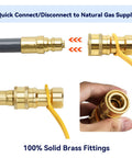 Quick connect fittings for Natural Gas Conversion Kit With Half Inch ID Hose And Quick Connect 60000 BTU Output