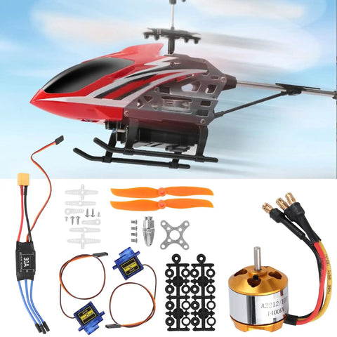 High Performance RC Helicopter Fixed Wing Set With 2212 1400KV Brushless Motor 30A ESC 8060 Propeller SG90 9G Servo