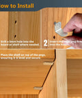 Installation guide for Set Of 50 5mm L Shaped Shelf Pegs For Cabinets Bookshelves And Closets Nickel Plated Shelf Pins