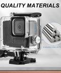 Waterproof Case For Hero 4K Action Camera With 196FT 60M Underwater Depth, Durable Dive Housing Plus Accessories highlighted.