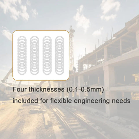 48 Piece M5x7mm Shim Washer Set Precision Steel Spacers For CNC Automotive And Mechanical Work Includes 0.1 0.2 0.3 0.5 Millimeter Thickness