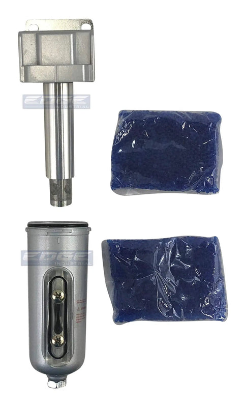 Heavy Duty In Line Desiccant Air Dryer For Compressed Air Systems With Metal Bowl Sight Glass Wall Bracket And Two Desiccant Bags
