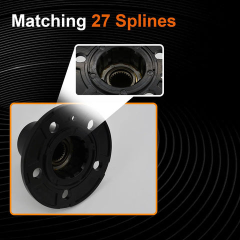 Manual Free Wheel Bearing Locking Hubs Replacement For Ford Explorer 1990-1994, Ford Ranger 1990-1997, Mazda Pickup 1994-1997, Navajo 1990-1994 AVM465HP 2 Piece Direct Fit Upgrade showing matching 27 splines