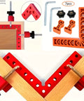 Seven Piece 90 Degree Precision Right Angle Clamp Set For Woodworking And Frame Making Keeps Corners Square In Picture Frames Boxes Drawers And Cabinets Boosting Your Pro Crafting Workflow And Accuracy, 7pcs clamps for wood joints