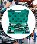 9 Piece Sheet Metal Repair Tools Set For Auto Body Dent Fixes, Durable 45 Steel Die Forged Kit With Leverage Tools For Easy Dent Smoothing, Rust Resistant Pro Grade Great For Home Garage Repairs in green case