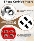 10 Pack 15mm Round Tungsten Carbide Lathe Tool Inserts Indexable Replacement Turning Heads For Precision Metalworking CNC Machining in red tray.