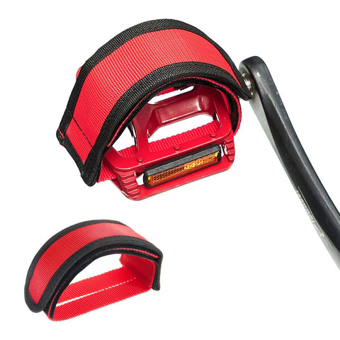Three Pairs Bike Pedal Straps For Fixed Gear Bikes Durable Foot Straps With Adhesive Toe Clip Belts In Red Black And Blue