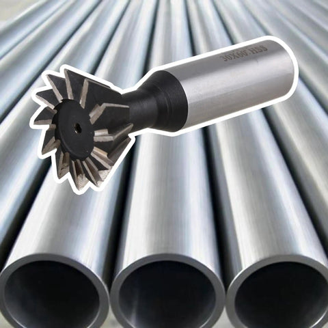 Beefy 30mm Diameter HSS Double Edged Dovetail End Mill Tool With 12 Flutes For Metalworking 16mm Shank 60 Degree Cutter In Silver Finish Pro Grade For Mold Steel Cast Iron Carbon Steel And Alloy Steel