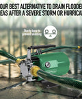Compact 115 Volt Water Transfer Pump Moves 330 Gallons Per Hour with 6 Foot Hose Kit for draining pools and rain barrels