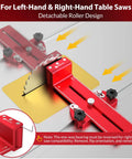 Thin Rip Jig With Safety One Way Roller Bearing And Three Pulleys For Safe Repetitive Narrow Strip Cuts On Table Saw
