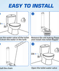 3 Inch Toilet Flapper Replacement Kit For 99 788 Model Compatible With 3 Inch Flush Valves With Two Handle Chains Water Saving And No Fuss Easy Install For Efficient Home Flushing. installation steps diagram