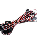 Bundle of 20 Piece 3 Pin Servo Extension Cables Female To Male RC Wiring Kit with five lengths for various projects.