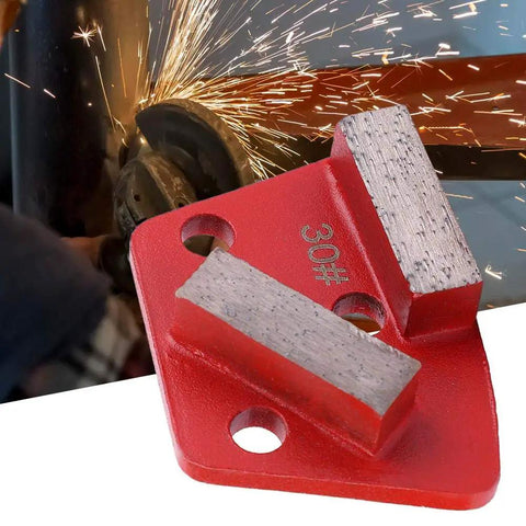 Close-up of Set Of 3 Trapezoid Concrete Grinding Discs With 30 Grit For Floor Grinders, aggressive metal scraper pads