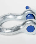 Hardcore One Inch Bow Shackle Built For Massive Loads With 8.5 Ton Working Load Limit Hot Dip Galvanized Forged Steel Rigging Hardware.