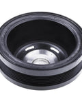 Harmonic Balancer Crankshaft Pulley for Mercedes Benz 3.5L V6, close-up, black steel with inner groove, 2012-2018 replacement.