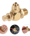 Adjustable NPT Pneumatic Valve With Brass Flow Control for Auto Doors and Vehicle Air Systems, One Quarter Inch Male Thread to 8mm Push In Tube Fitting, Easy Install, Pro Grade Air Regulator for Automotive Pumps brass valve